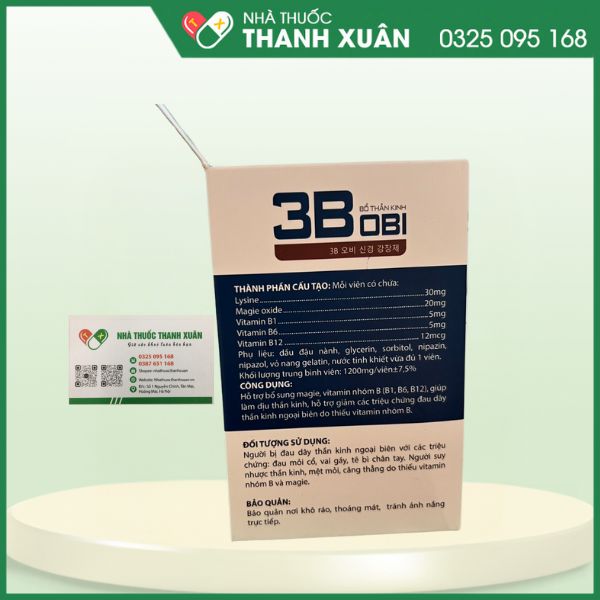 Bổ thần kinh 3B Obi - Hỗ trợ bổ sung magie, vitamin nhóm B